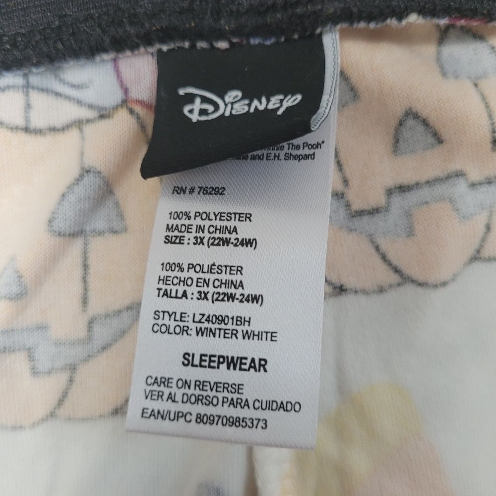 Disney Eeyore Jogger Pajama Loungewear Pants Plush Halloween Eeyore Pumpkin 3X - Picture 8 of 11